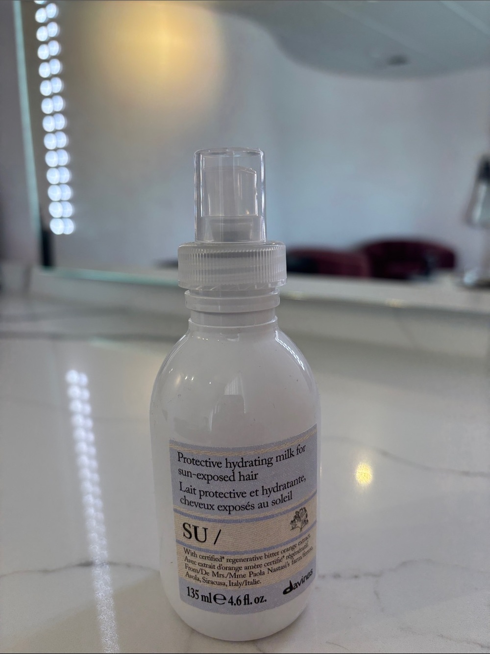 Davines White Protective Hydrating Sun Milk for Hair